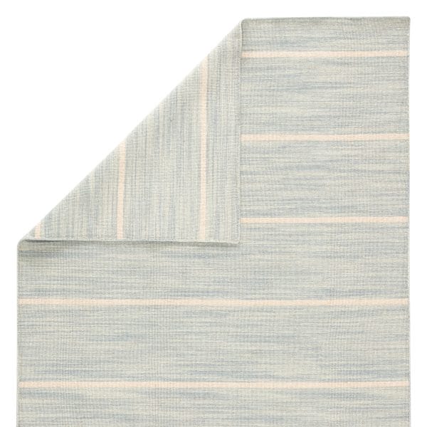 Cape Cod Handmade Striped Blue/ Beige Area Rug (2'X3')