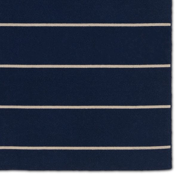 Cape Cod Handmade Striped Blue/ White Runner Rug (2'6"X8')