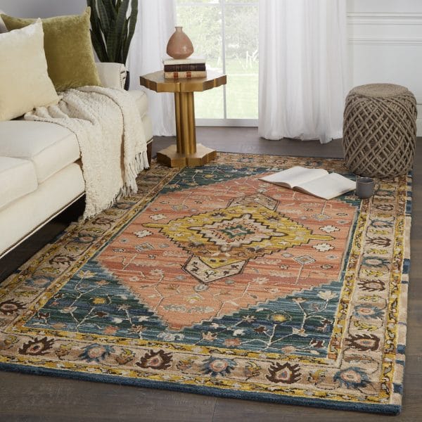 Vibe by  Seraphina Handmade Medallion Pink/ Yellow Area Rug (5'X8')