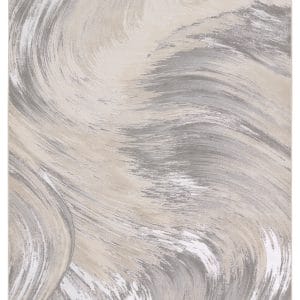 Zione Abstract Taupe/ Gray Runner Rug (2'2"X8')