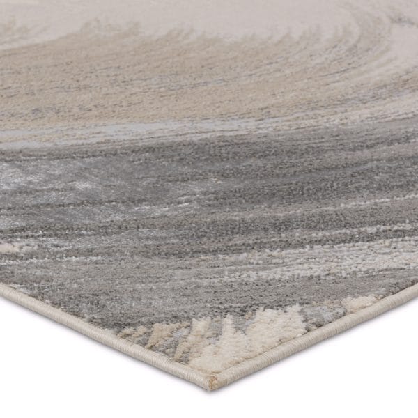 Zione Abstract Taupe/ Gray Runner Rug (2'2"X8')