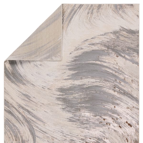 Zione Abstract Gray/ Brown Runner Rug (2'2"X8')