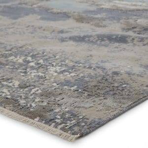 Adriatic Abstract Gray/ Light Blue Area Rug (5'3"X7'6")