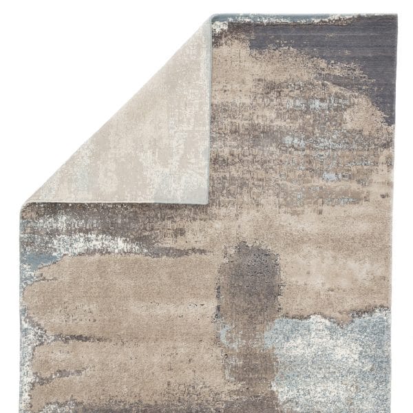 Ionian Abstract Gray/ Blue Area Rug (5'3"X7'6")