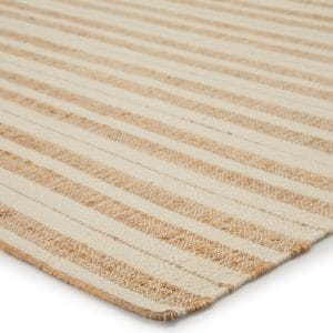 Rey Natural Striped Tan/ Ivory Area Rug (2'X3')