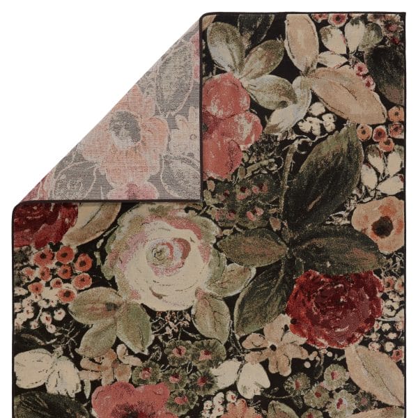 Beatrix Floral Blush/ Dark Brown Area Rug (9'2"X12'6")