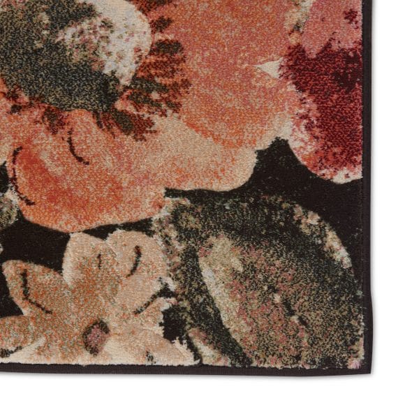 Beatrix Floral Blush/ Dark Brown Area Rug (9'2"X12'6")