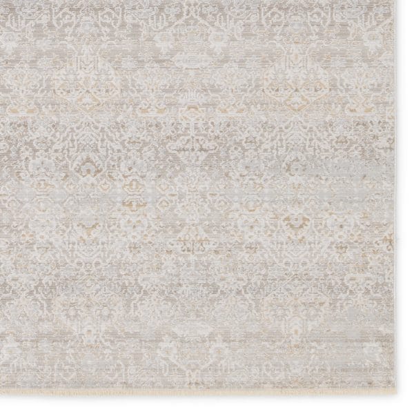 Vibe by  Wayreth Floral Taupe/ Silver Runner Rug (3'X8')