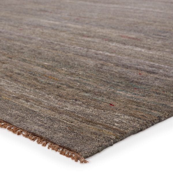 Paradis Hand-Knotted Abstract Brown/ Taupe Area Rug (6'X9')