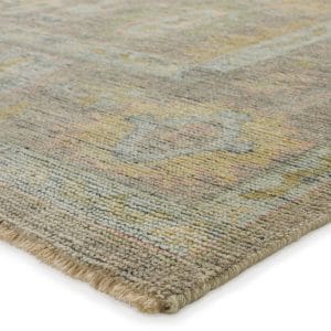 Syliva Hand-Knotted Floral Taupe/ Light Blue Area Rug (10'X14')