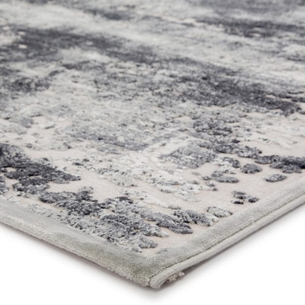 Trista Abstract Gray/ White Runner Rug (2'6"X8')