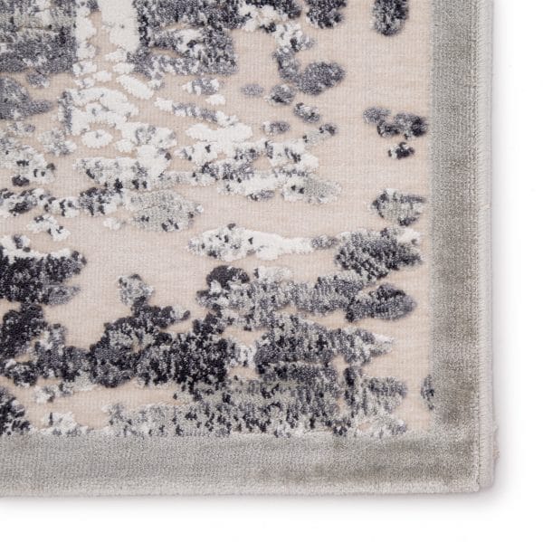Trista Abstract Gray/ White Runner Rug (2'6"X8')