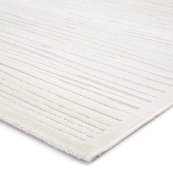 Linea Abstract White/ Ivory Runner Rug (2'6"X8')