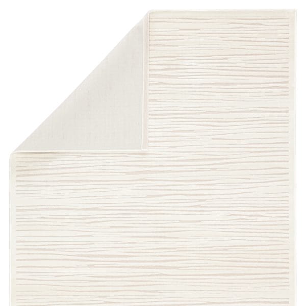 Linea Abstract White/ Ivory Runner Rug (2'6"X8')