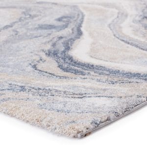 Vibe by  Orion Abstract Blue/ Light Gray Area Rug (5'X7'6")