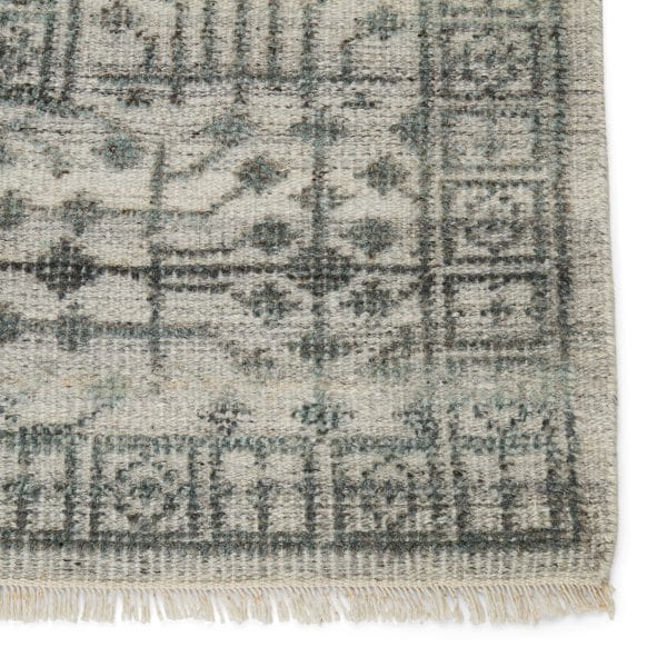 Arinna Hand-Knotted Tribal Gray/ Light Blue Area Rug (5'X8')