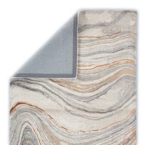 Atha Handmade Abstract Copper/ Gray Area Rug (2'X3')