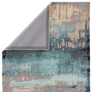 Benna Handmade Abstract Blue/ Gray Area Rug (2'X3')