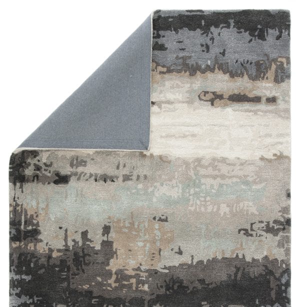 Benna Handmade Abstract Black/ Gray Area Rug (2'X3')
