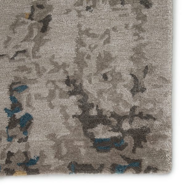Segall Handmade Abstract Dark Blue/ Gray Area Rug (2'X3')