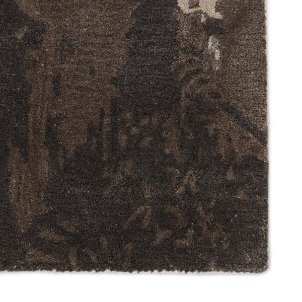 Luella Handmade Abstract Brown/ Gray Area Rug (5'X8')
