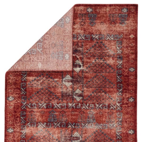 Montreal Hand-Knotted Tribal Red/ Blue Area Rug (6'X9')