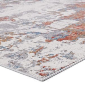 Vibe by  Tocarra Abstract Gray/ Red Area Rug (5'X8')