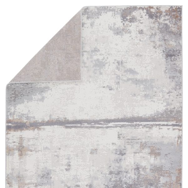 Vibe by  Treyton Abstract Gray/ Ivory Area Rug (5'X8')