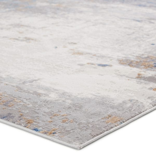 Vibe by  Ridley Abstract Gray/ Blue Area Rug (5'X8')