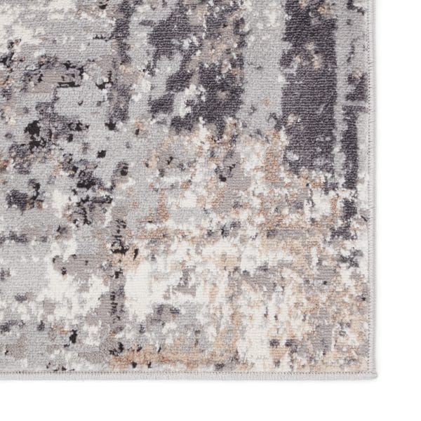 Vibe by  Perrin Abstract Gray/ Tan Area Rug (5'X8')