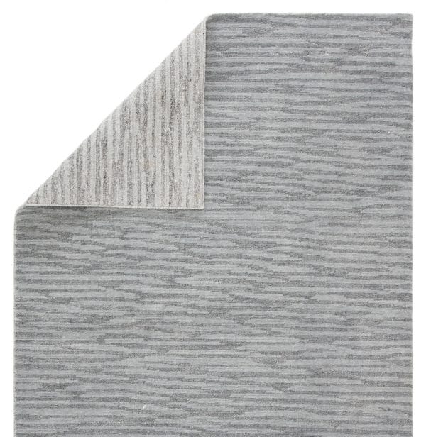 Atwell Hand-Knotted Striped Gray Area Rug (8'X10')