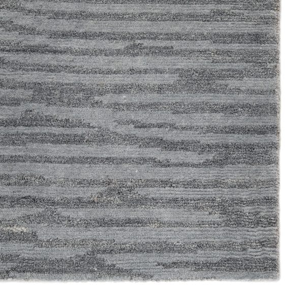 Atwell Hand-Knotted Striped Gray Area Rug (8'X10')