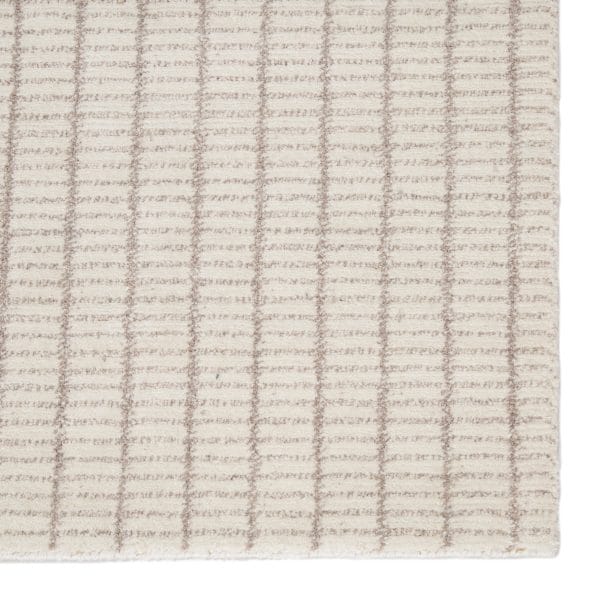 Stratton Hand-Knotted Trellis Cream/ Taupe Area Rug (10'X14')