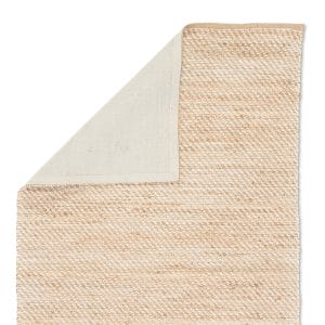 Diagonal Weave Natural Solid Beige/ White Area Rug (2'6"X4')