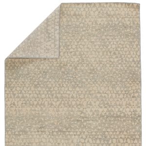 Kevin O'Brien by  Ancient Pathways Hand-Knotted Geometric Gray/ Beige Area Rug (6'X9')