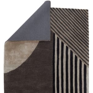 Ginata Handmade Geometric Gray/ Black Area Rug (6'X9'8" IRR)