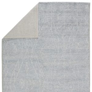 Ristra Hand-Knotted Trellis Light Blue/ Ivory Area Rug (10'X14')