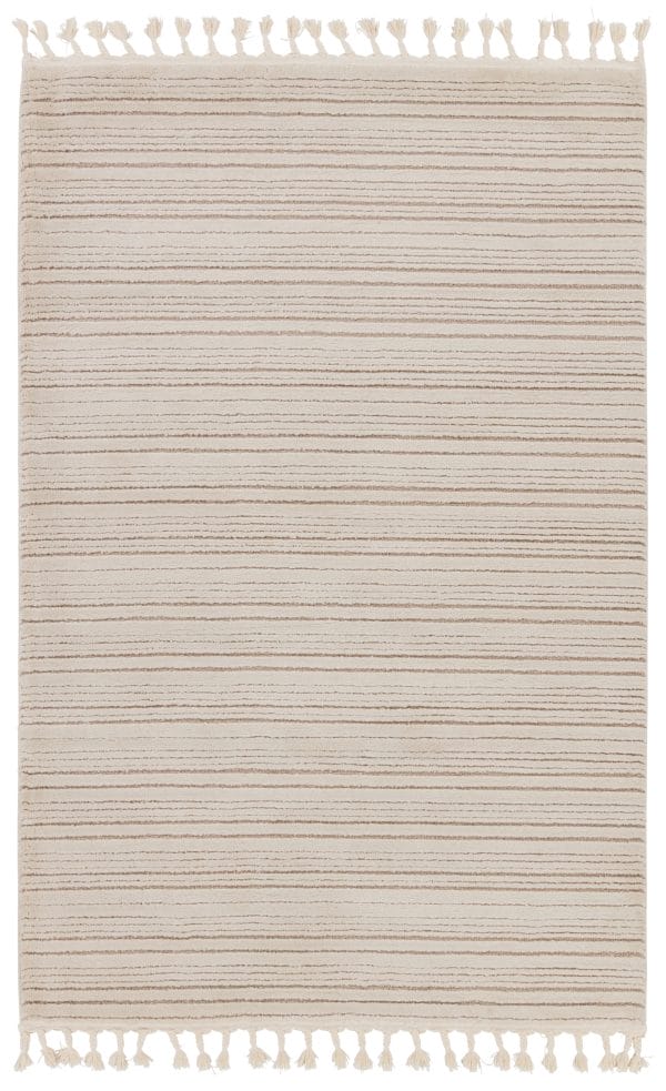 Vibe by  Khoda Striped Ivory/ Beige Area Rug (10'X14')