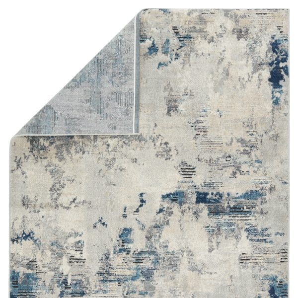 Vibe by  Louna Abstract Blue/ Light Gray Area Rug (7'10"X10')