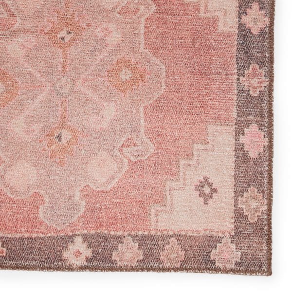 Vibe by  Chilton Medallion Pink/ Brown Runner Rug (2'6"X7'6")