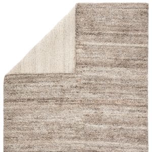 Bengal Hand-Knotted Solid Gray/ Ivory Area Rug (8'X10')