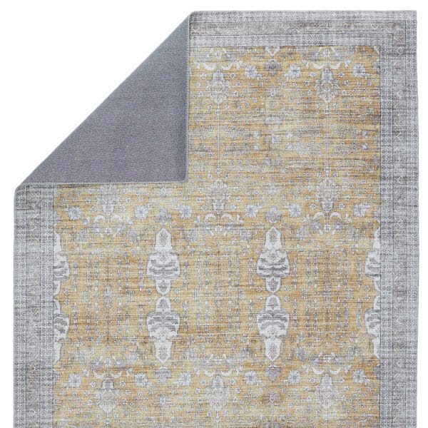 Vibe by  Calla Oriental Gray/ Gold Area Rug (7'6"X9'6")