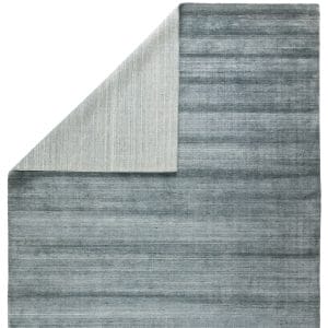 Bellweather Handmade Solid Gray/ Light Blue Area Rug (2'X3')