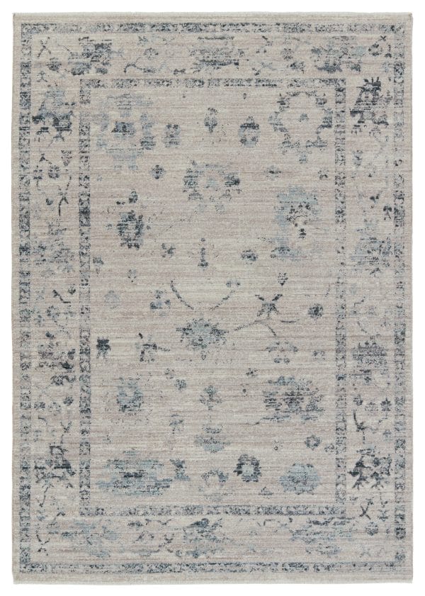 Vibe by  Adelaide Floral Blue/ Gray Area Rug (4'X5'2")