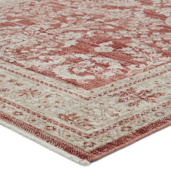 Vibe by  Katarina Floral Red/ Light Gray Area Rug (4'X5'2")