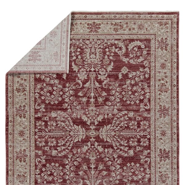 Vibe by  Katarina Floral Red/ Light Gray Area Rug (4'X5'2")