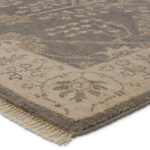 Reagan Hand-Knotted Bordered Gray/ Beige Area Rug (2'X3')
