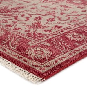 Abington Hand-Knotted Medallion Red/ Beige Area Rug (9'X12')