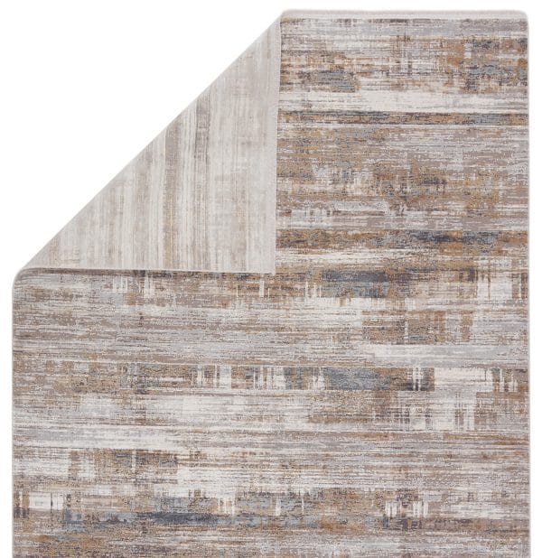 Denman Abstract Gray/ Gold Area Rug (6'X9')