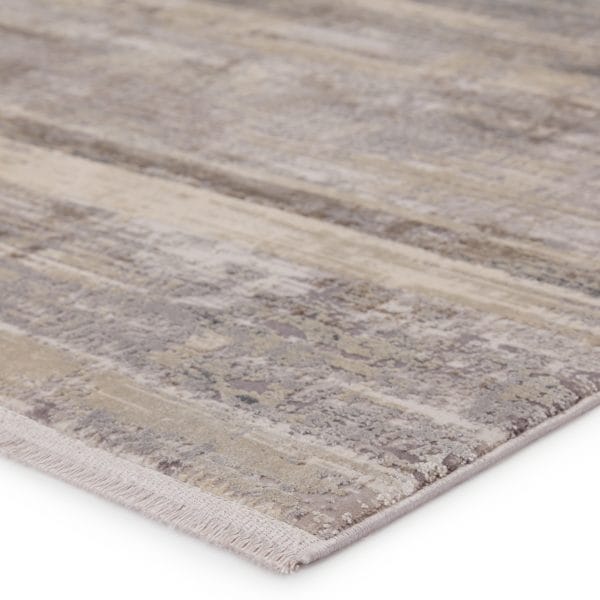 Leverett Abstract Gray/ White Area Rug (6'X9')